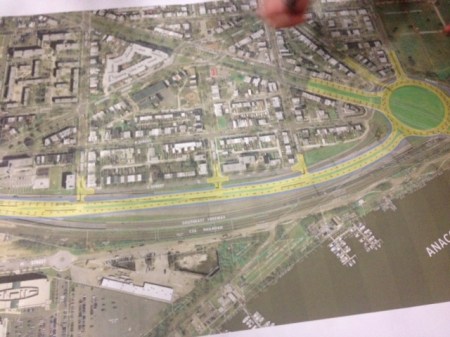 A second option would separate L Street and the SE Blvd but connect at 13th, 14th and 15th. 